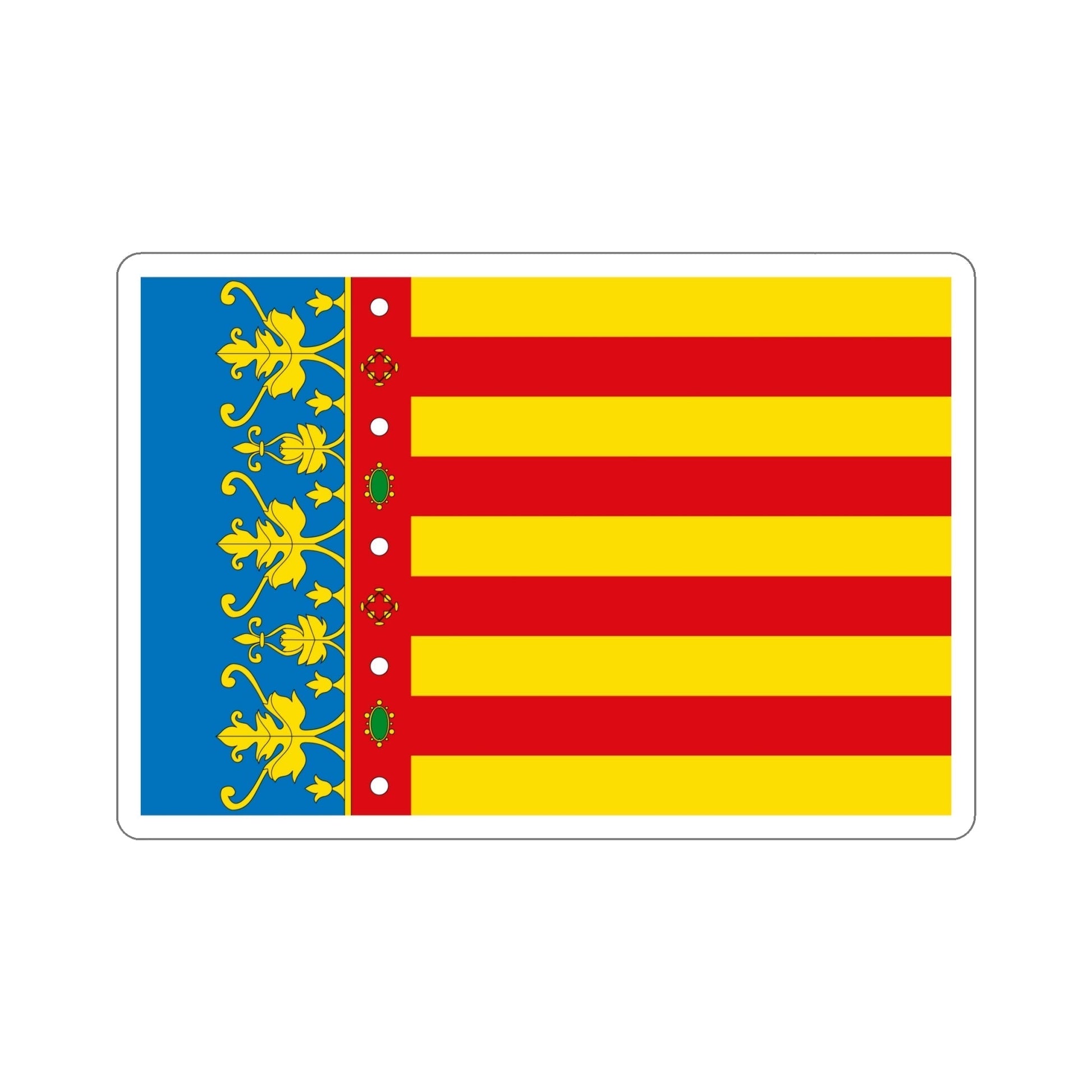 Flag of the Valencia Spain STICKER Vinyl Die-Cut Decal-6 Inch-The Sticker Space