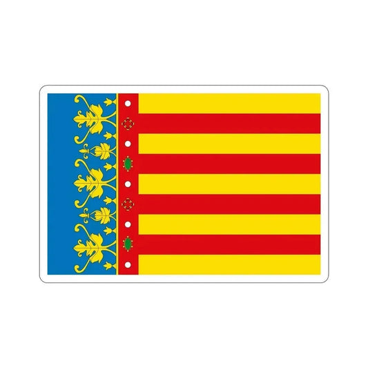 Flag of the Valencia Spain STICKER Vinyl Die-Cut Decal 6 Inch - The Sticker Space