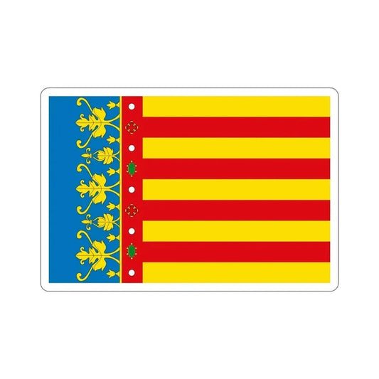 Flag of the Valencia Spain STICKER Vinyl Die-Cut Decal 6 Inch - The Sticker Space