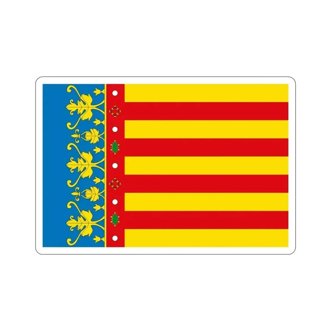 Flag of the Valencia Spain STICKER Vinyl Die-Cut Decal - The Sticker Space