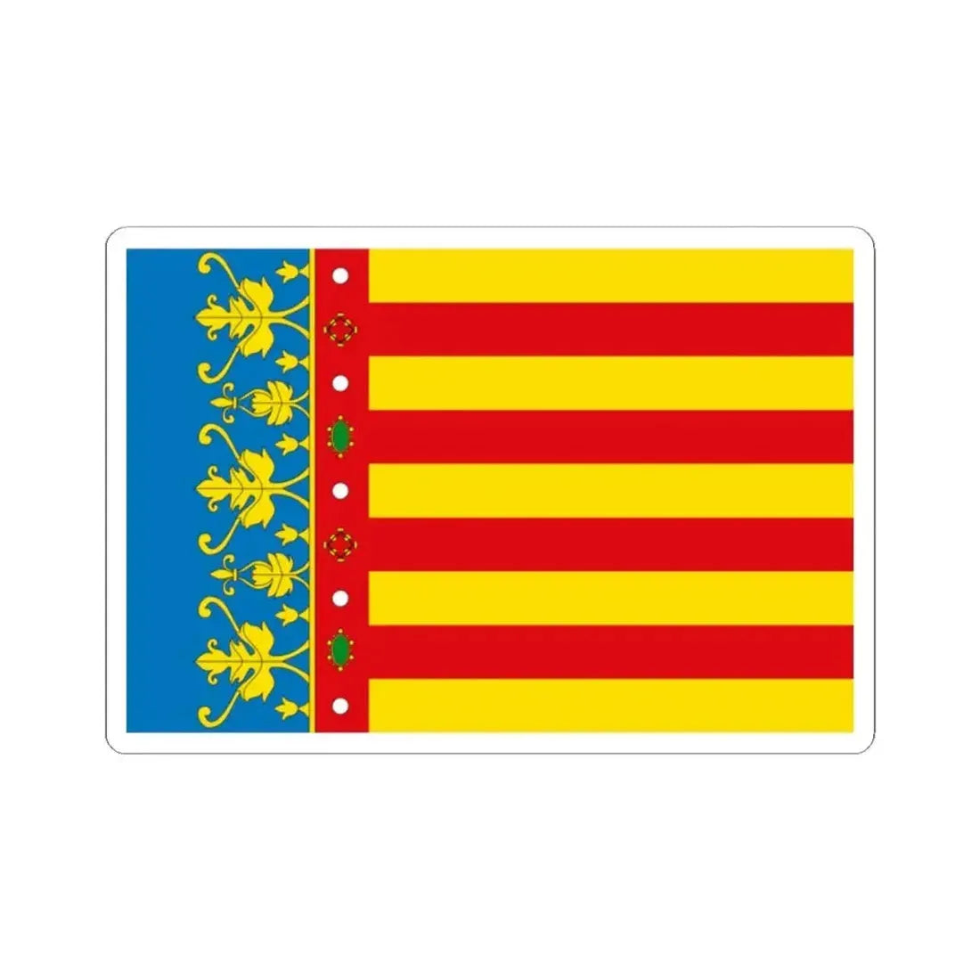 Flag of the Valencia Spain - STICKER Vinyl Kiss-Cut Decal - The Sticker Space