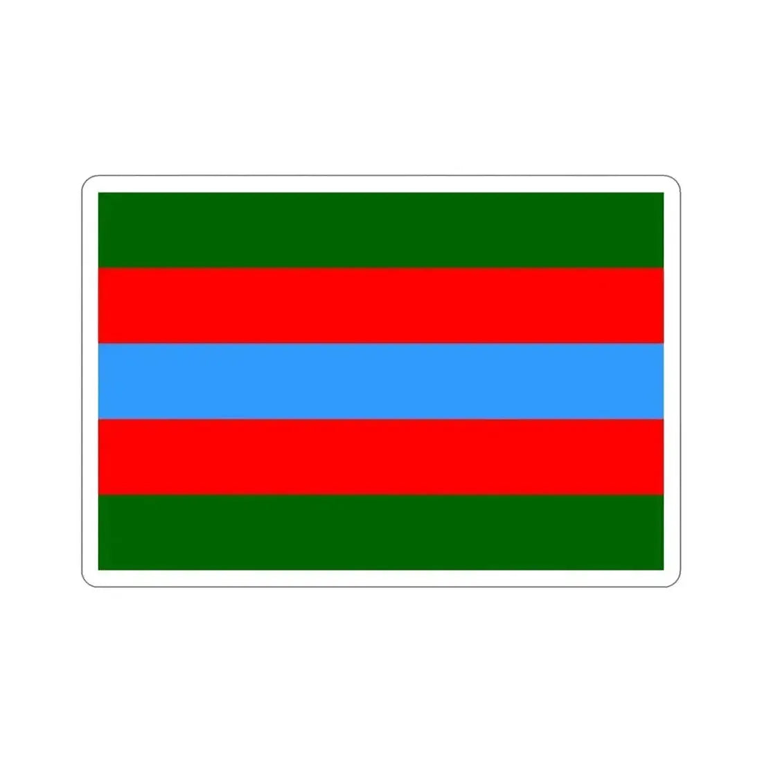 Flag of the Vehicles of Basgo (India) STICKER Vinyl Die-Cut Decal 3 Inch - The Sticker Space