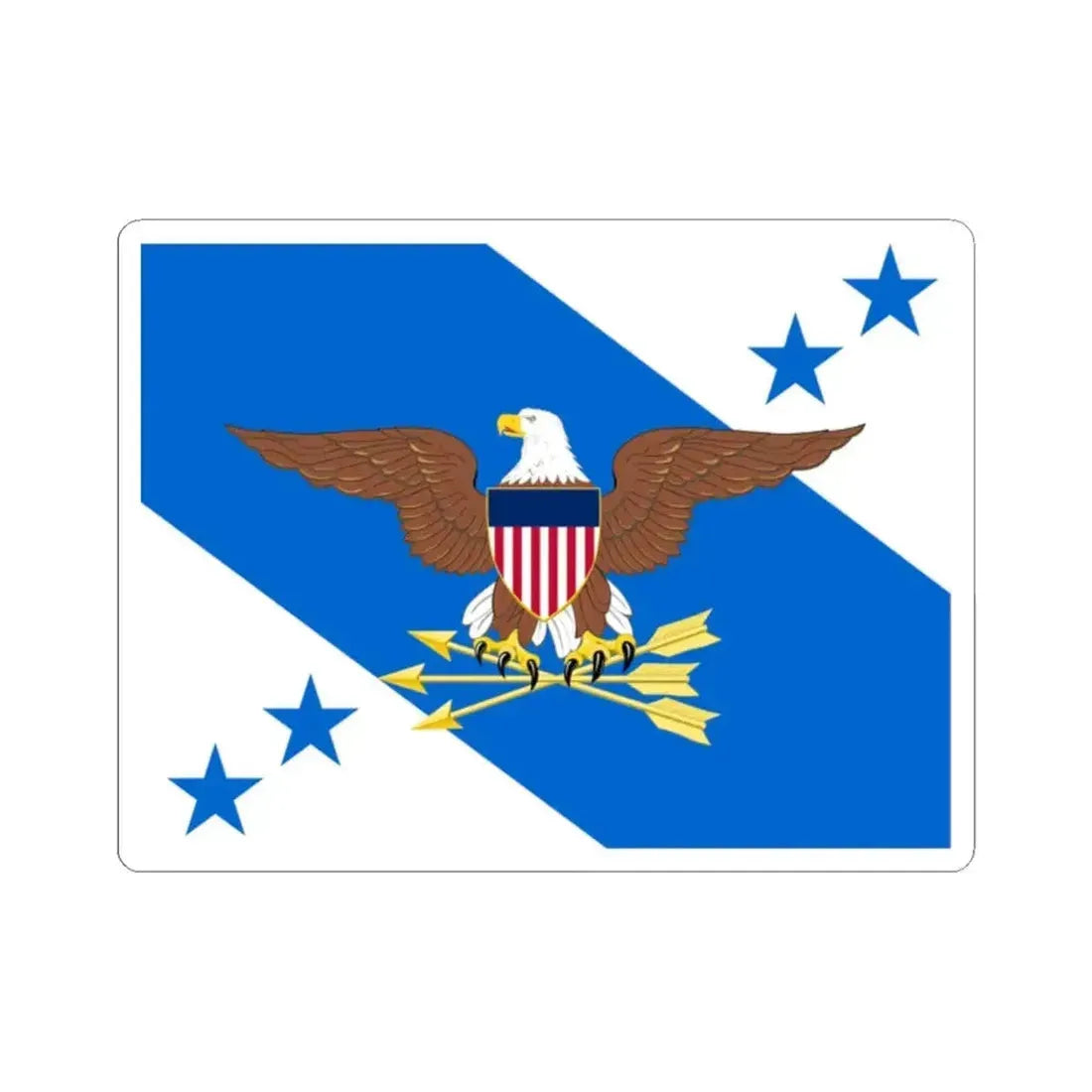Flag of the Vice Chairman of the Joint Chiefs of Staff (United States) STICKER Vinyl Kiss-Cut Decal 2 Inch White - The Sticker Space