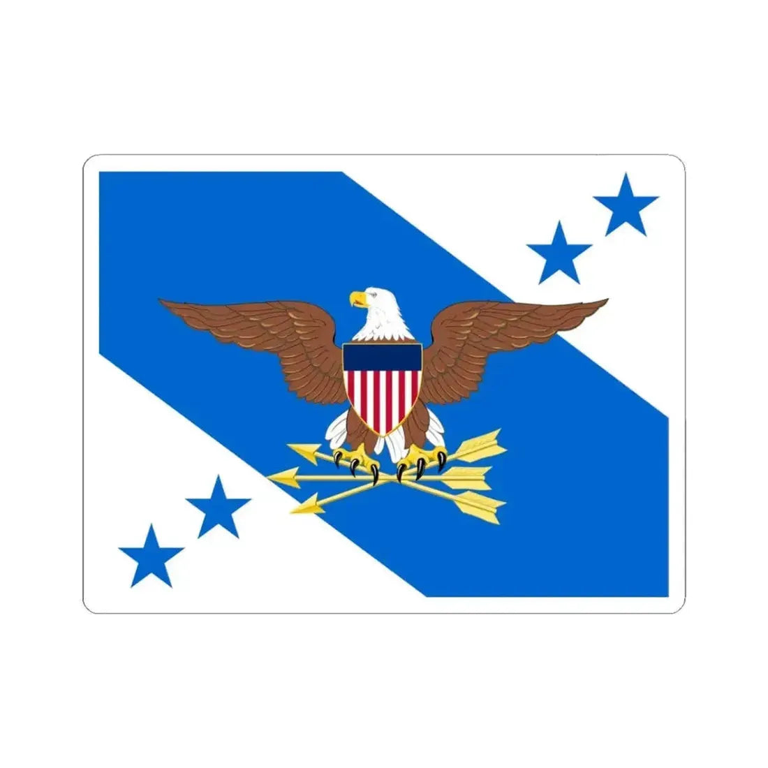 Flag of the Vice Chairman of the Joint Chiefs of Staff (United States) STICKER Vinyl Kiss-Cut Decal 3 Inch White - The Sticker Space