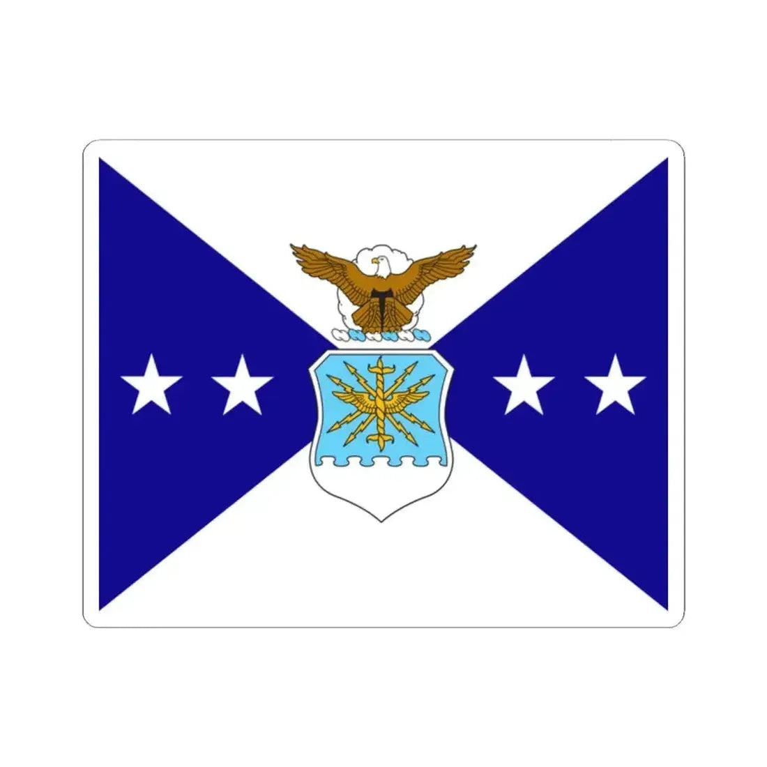 Flag of the Vice Chief of Staff of the Air Force (United States) STICKER Vinyl Kiss-Cut Decal 2 Inch White - The Sticker Space