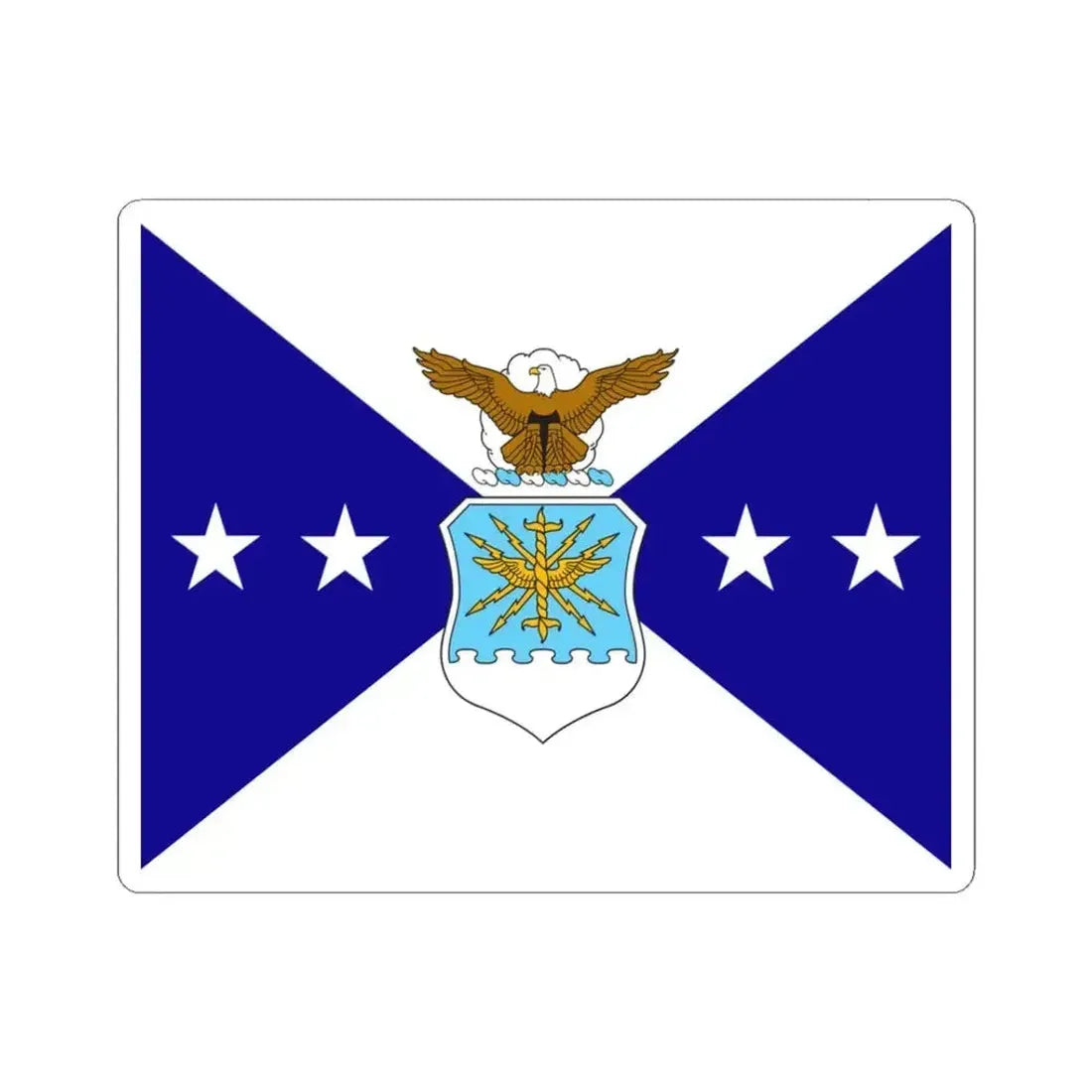 Flag of the Vice Chief of Staff of the Air Force (United States) STICKER Vinyl Kiss-Cut Decal 3 Inch White - The Sticker Space