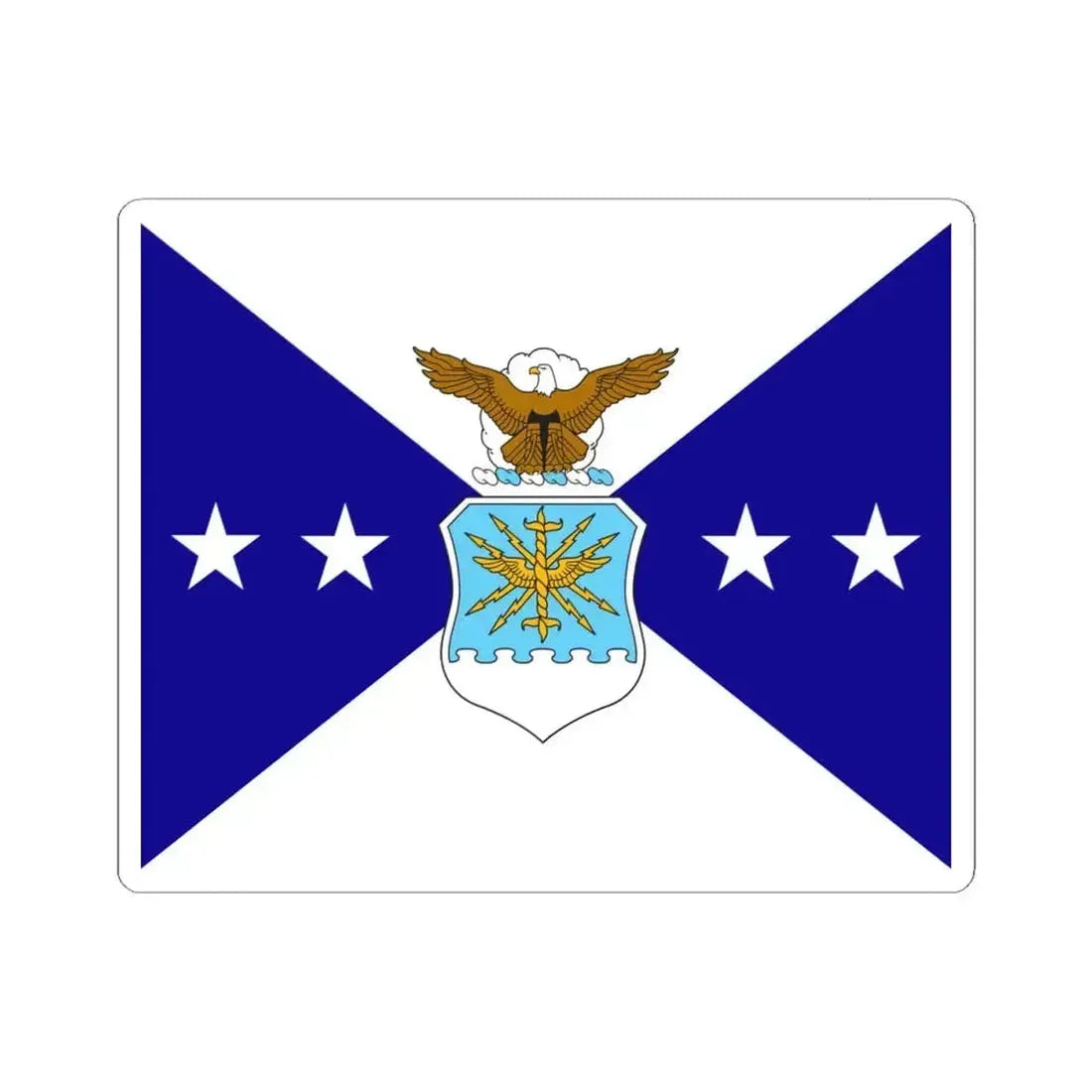 Flag of the Vice Chief of Staff of the Air Force (United States) STICKER Vinyl Kiss-Cut Decal 4 Inch White - The Sticker Space