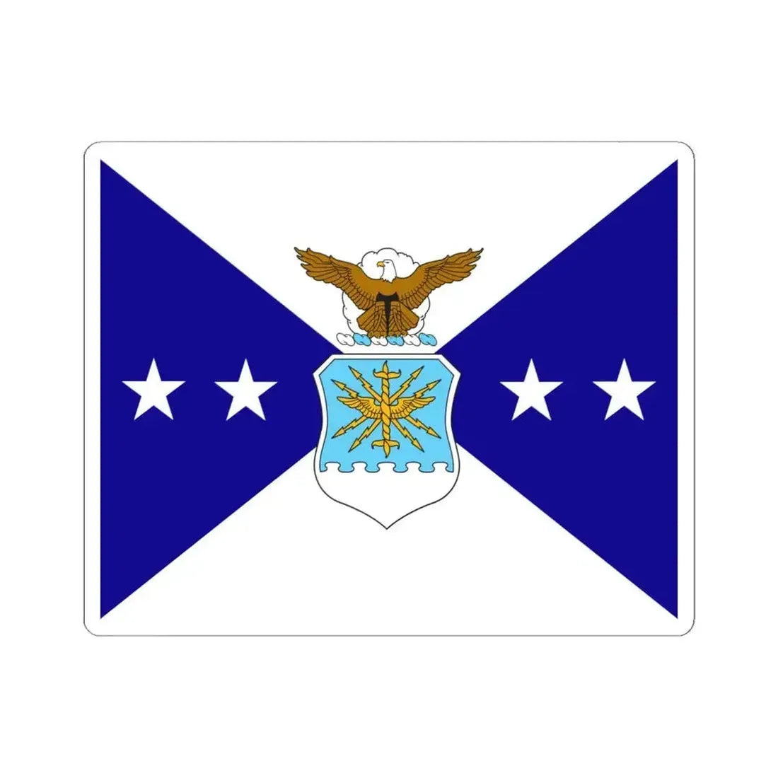 Flag of the Vice Chief of Staff of the Air Force (United States) STICKER Vinyl Kiss-Cut Decal 6 Inch White - The Sticker Space
