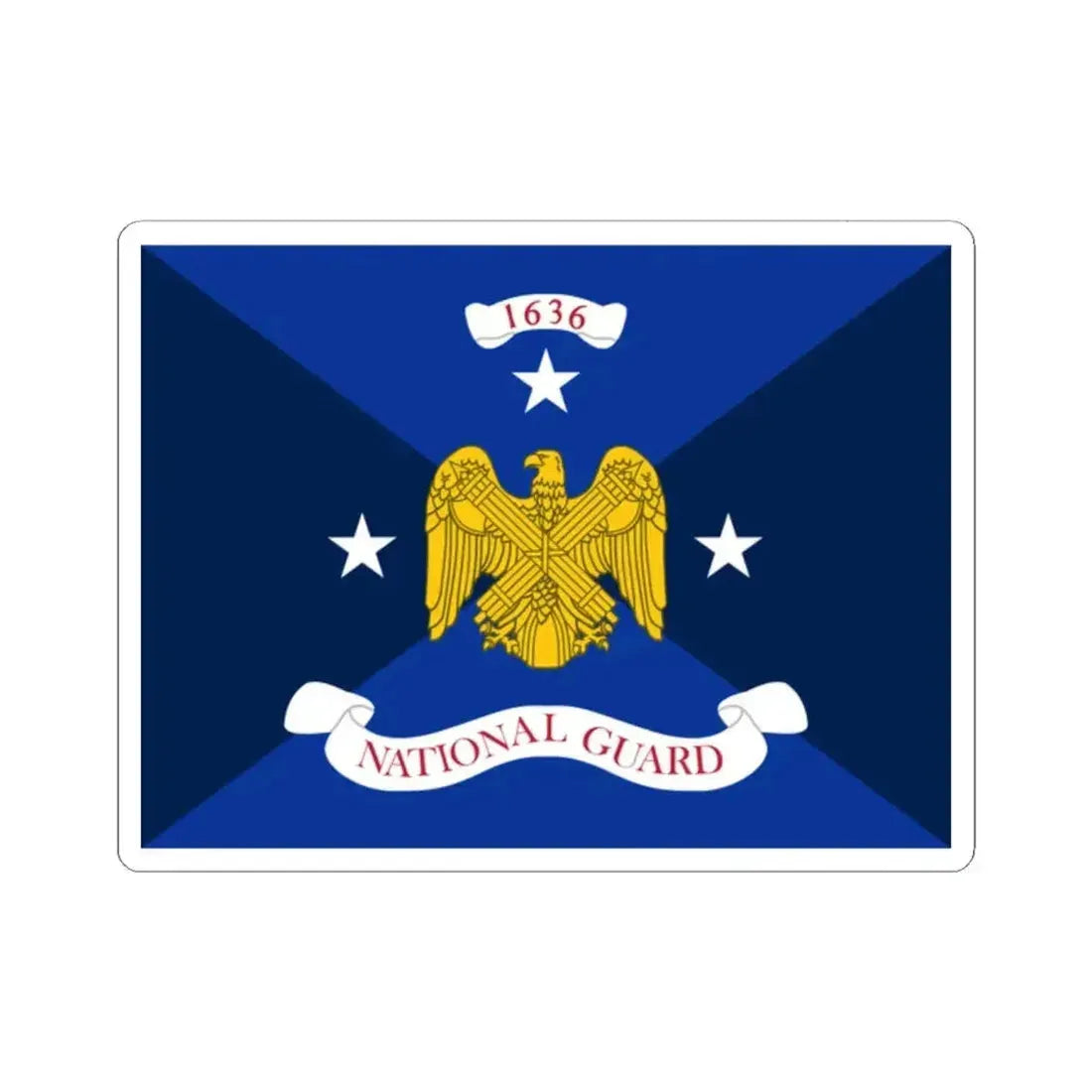Flag of the Vice Chief of the National Guard Bureau (United States) STICKER Vinyl Kiss-Cut Decal 2 Inch White - The Sticker Space