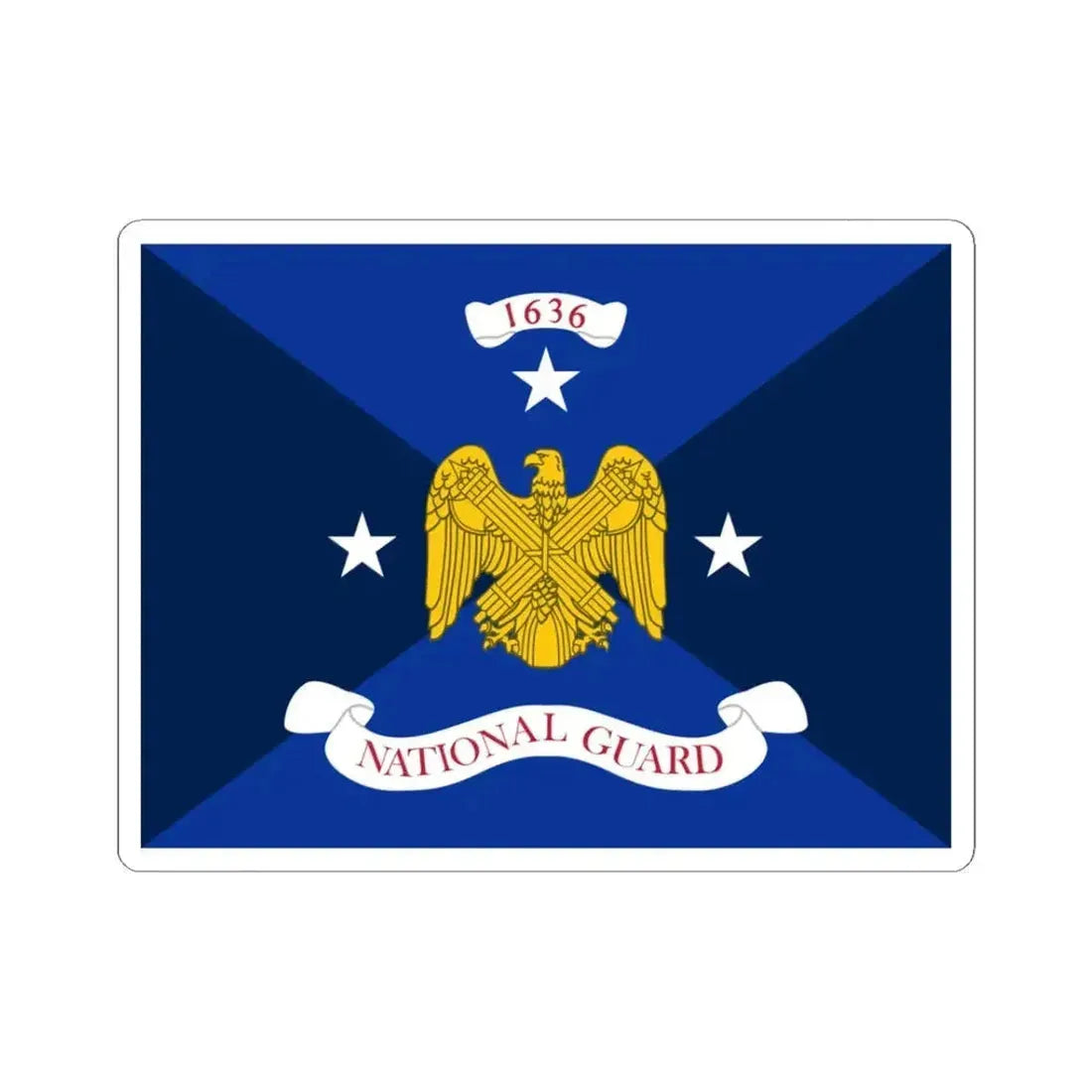 Flag of the Vice Chief of the National Guard Bureau (United States) STICKER Vinyl Kiss-Cut Decal 3 Inch White - The Sticker Space