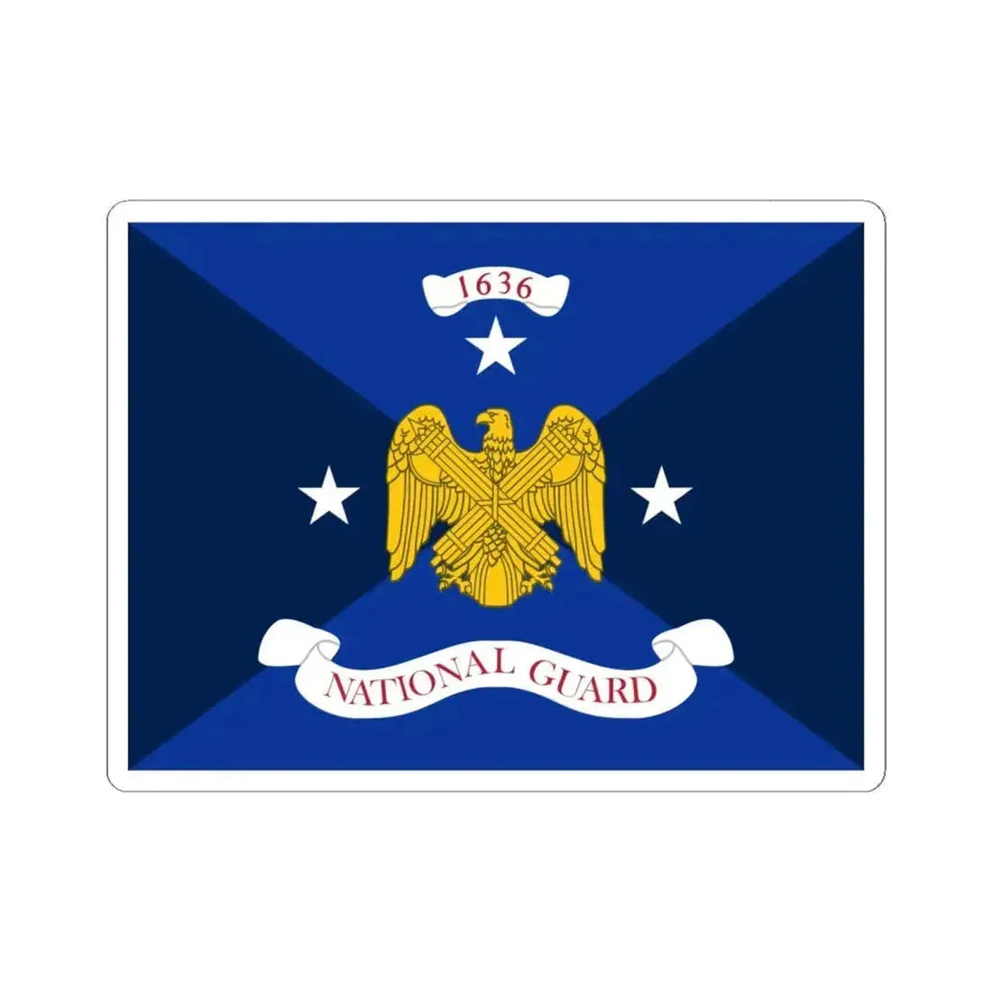 Flag of the Vice Chief of the National Guard Bureau (United States) STICKER Vinyl Kiss-Cut Decal 6 Inch White - The Sticker Space