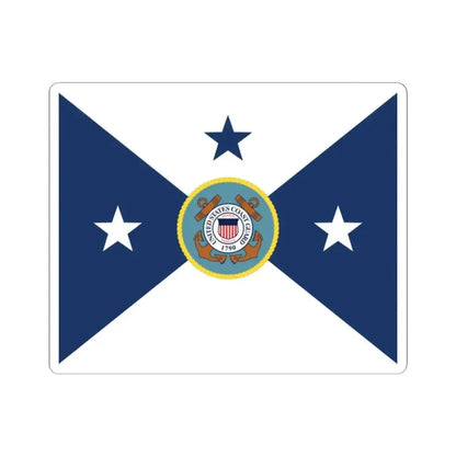 Flag of the Vice Commandant of the United States Coast Guard (United States) STICKER Vinyl Kiss-Cut Decal 2 Inch White - The Sticker Space