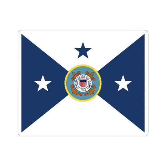 Flag of the Vice Commandant of the United States Coast Guard (United States) STICKER Vinyl Kiss-Cut Decal 2 Inch White - The Sticker Space