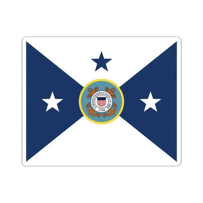Flag of the Vice Commandant of the United States Coast Guard (United States) STICKER Vinyl Kiss-Cut Decal 4 Inch White - The Sticker Space