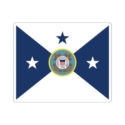 Flag of the Vice Commandant of the United States Coast Guard (United States) STICKER Vinyl Kiss-Cut Decal 6 Inch White - The Sticker Space