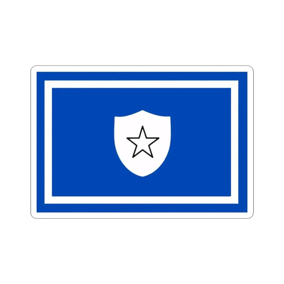 Flag of the Vice Minister Chief of General Staff of Cuba (Cuba) STICKER Vinyl Kiss-Cut Decal 3 Inch White - The Sticker Space