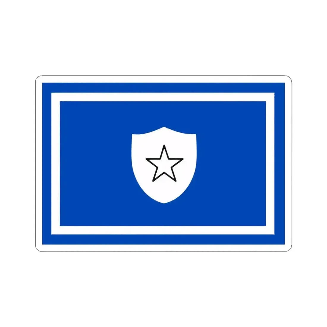 Flag of the Vice Minister Chief of General Staff of Cuba (Cuba) STICKER Vinyl Kiss-Cut Decal 4 Inch White - The Sticker Space