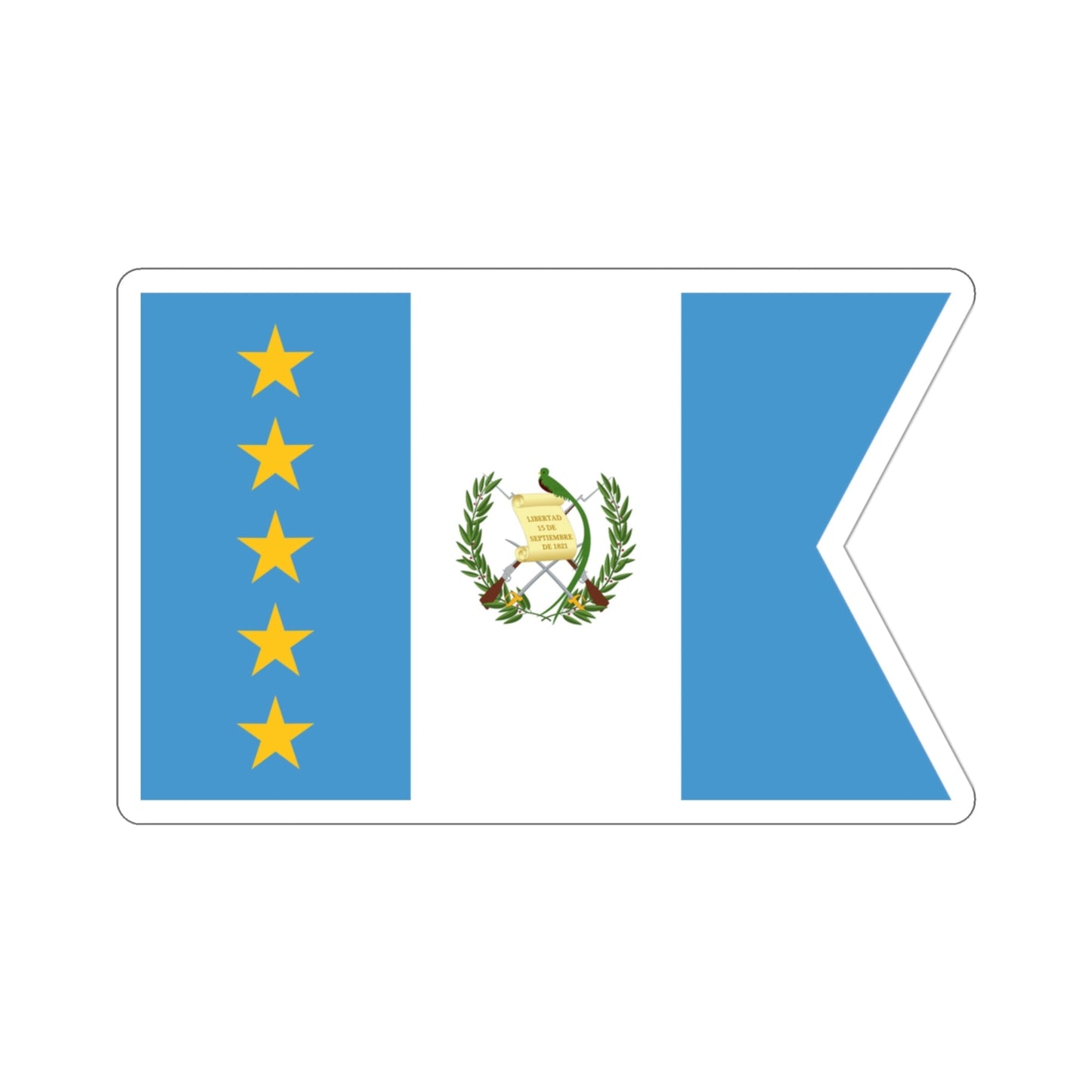 Flag of the Vice-President of Guatemala STICKER Vinyl Die-Cut Decal-3 Inch-The Sticker Space