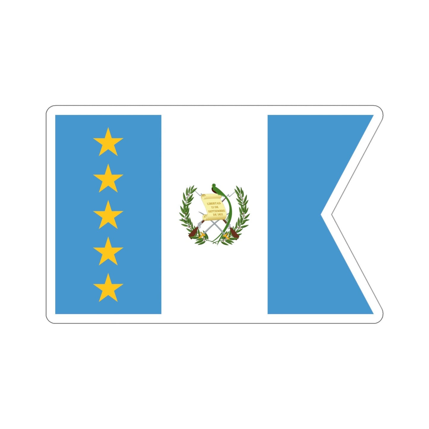 Flag of the Vice-President of Guatemala STICKER Vinyl Die-Cut Decal-4 Inch-The Sticker Space