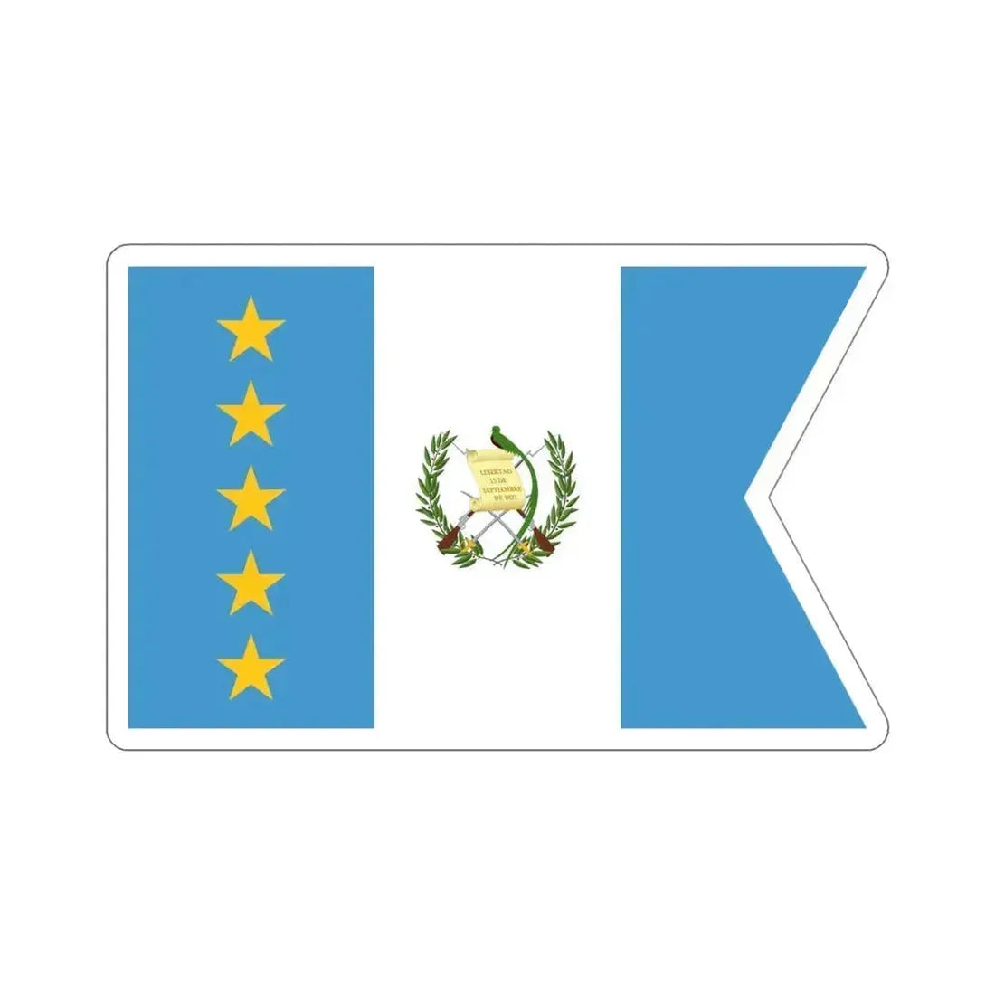Flag of the Vice-President of Guatemala STICKER Vinyl Die-Cut Decal 5 Inch - The Sticker Space