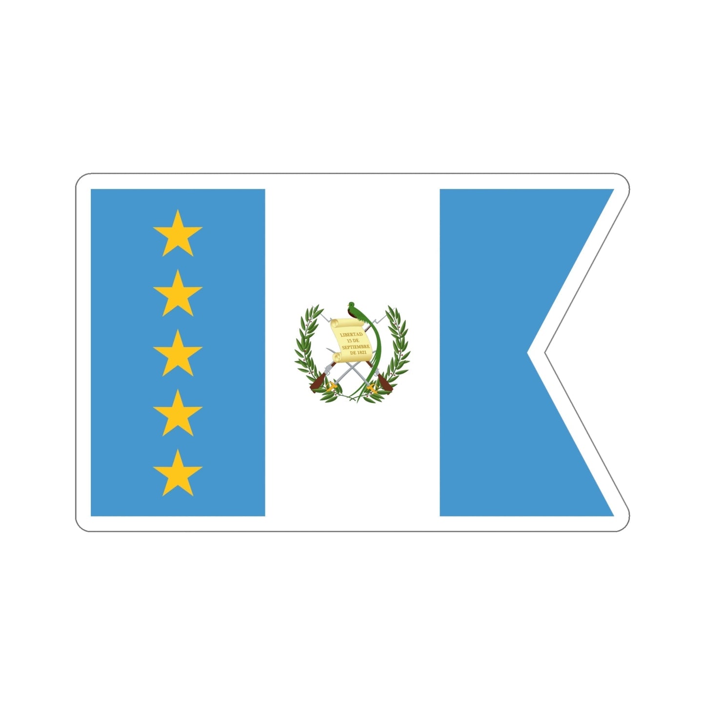 Flag of the Vice-President of Guatemala STICKER Vinyl Die-Cut Decal-6 Inch-The Sticker Space