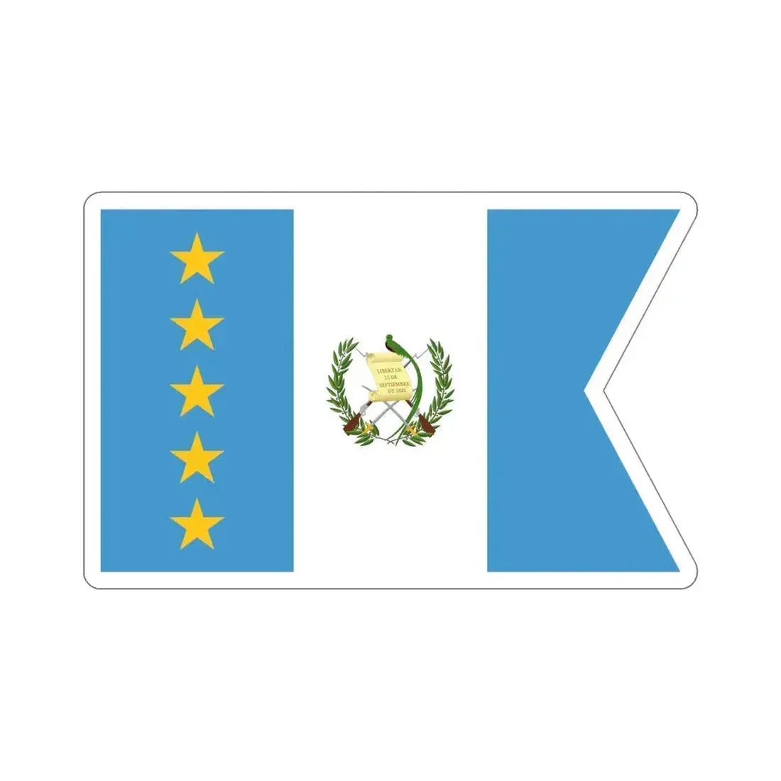 Flag of the Vice-President of Guatemala STICKER Vinyl Die-Cut Decal 6 Inch - The Sticker Space