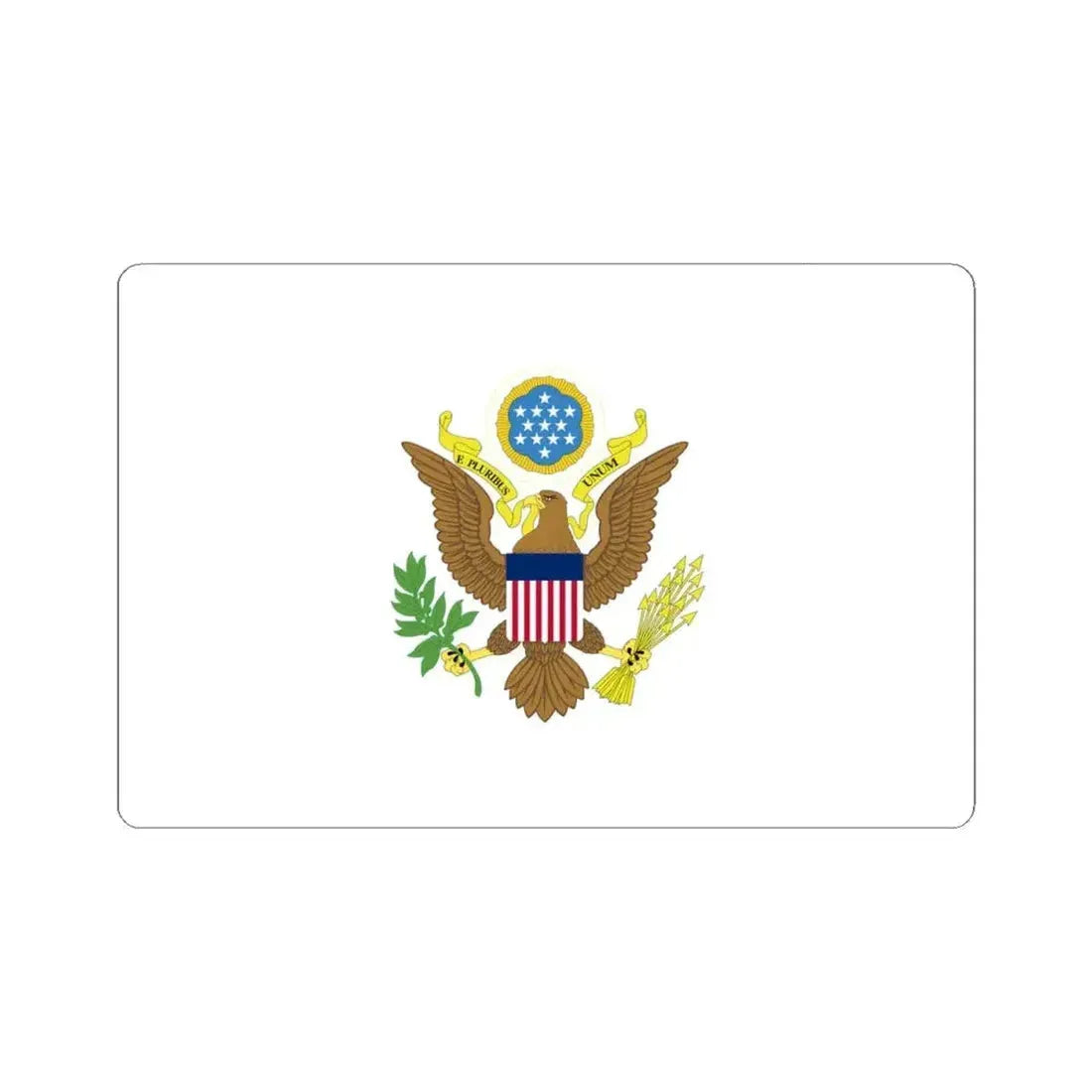 Flag of the Vice President of the United States 1915 unofficial (United States) STICKER Vinyl Kiss-Cut Decal 4 Inch White - The Sticker Space