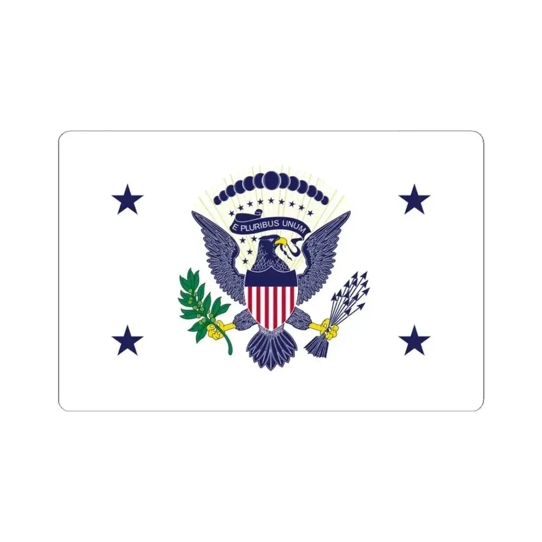 Flag of the Vice President of the United States 1936-1948 (United States) STICKER Vinyl Kiss-Cut Decal 3 Inch White - The Sticker Space