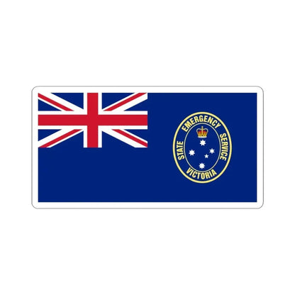Flag of the Victoria SES (Australia) STICKER Vinyl Kiss-Cut Decal 3 Inch White - The Sticker Space