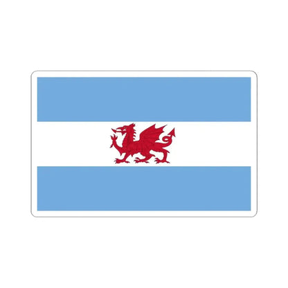 Flag of the Welsh colony in Patagonia (Argentina) STICKER Vinyl Kiss-Cut Decal 6 Inch White - The Sticker Space