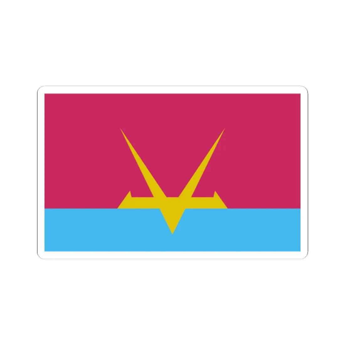Flag of the Young Hebrews (Israel) STICKER Vinyl Kiss-Cut Decal 2 Inch White - The Sticker Space