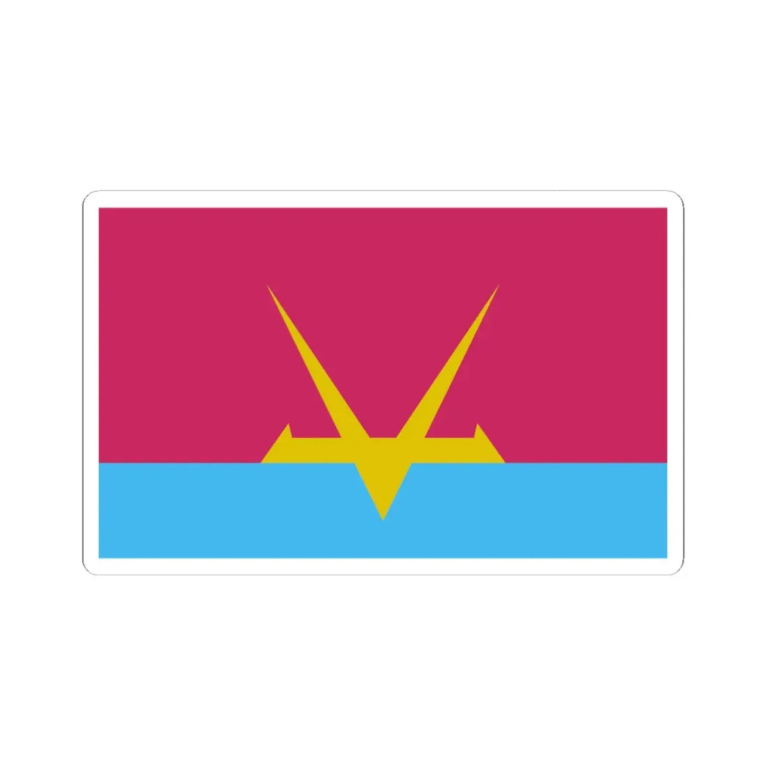 Flag of the Young Hebrews (Israel) STICKER Vinyl Kiss-Cut Decal 4 Inch White - The Sticker Space