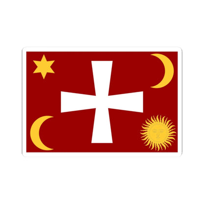 Flag of the Zaporizhian Sich (Ukraine) STICKER Vinyl Kiss-Cut Decal 2 Inch White - The Sticker Space
