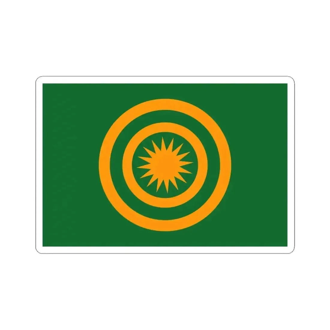 Flag of the Zhuang people (China) STICKER Vinyl Kiss-Cut Decal 3 Inch White - The Sticker Space