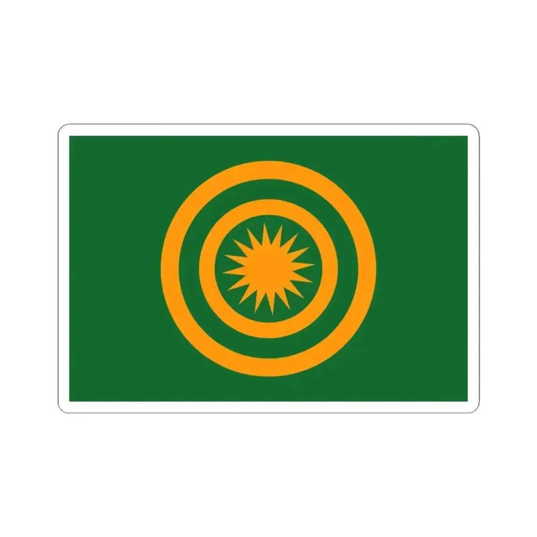 Flag of the Zhuang people (China) STICKER Vinyl Kiss-Cut Decal 4 Inch White - The Sticker Space