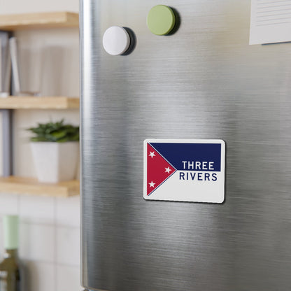 Flag of Three Rivers Michigan - Die-Cut Magnet-The Sticker Space