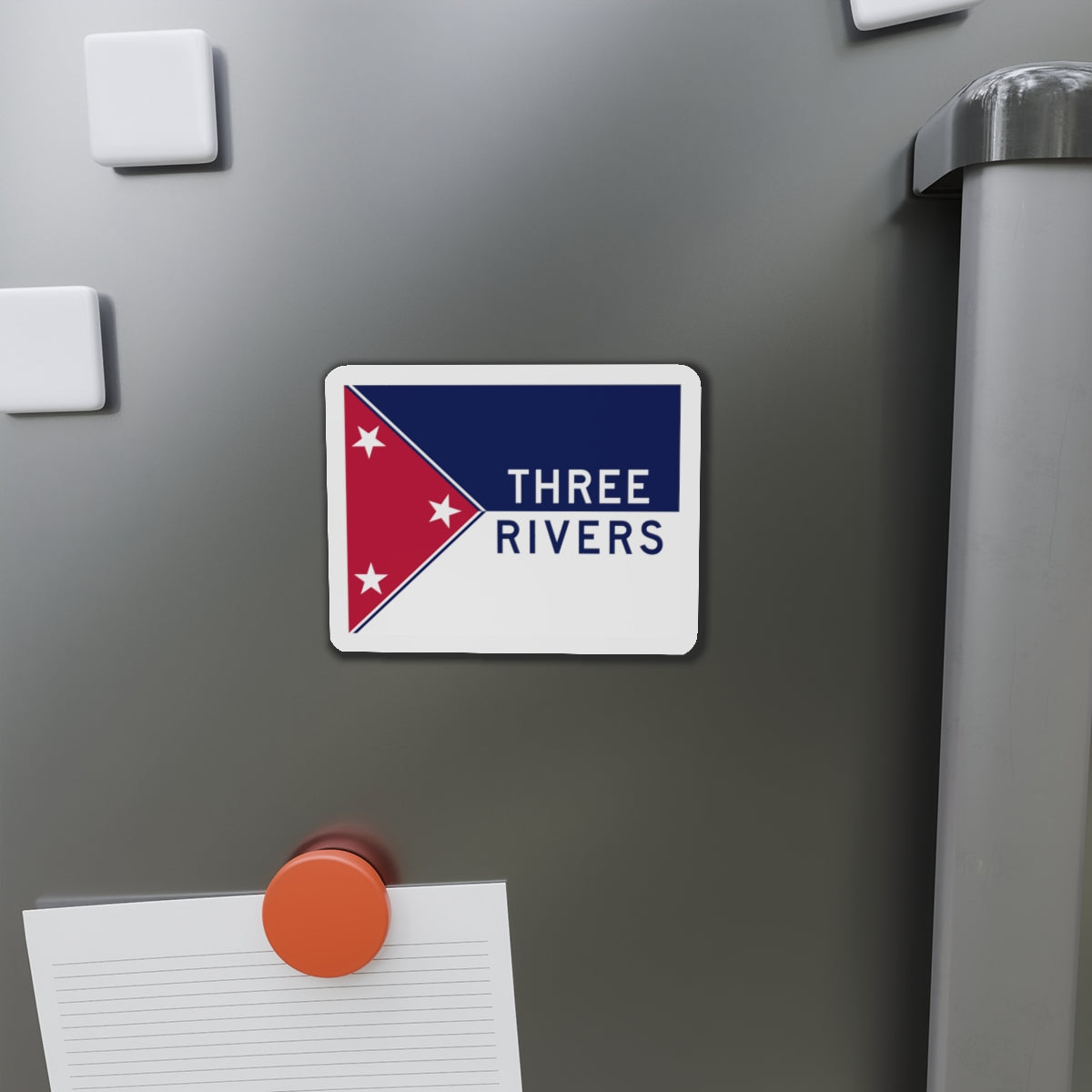 Flag of Three Rivers Michigan - Die-Cut Magnet-The Sticker Space