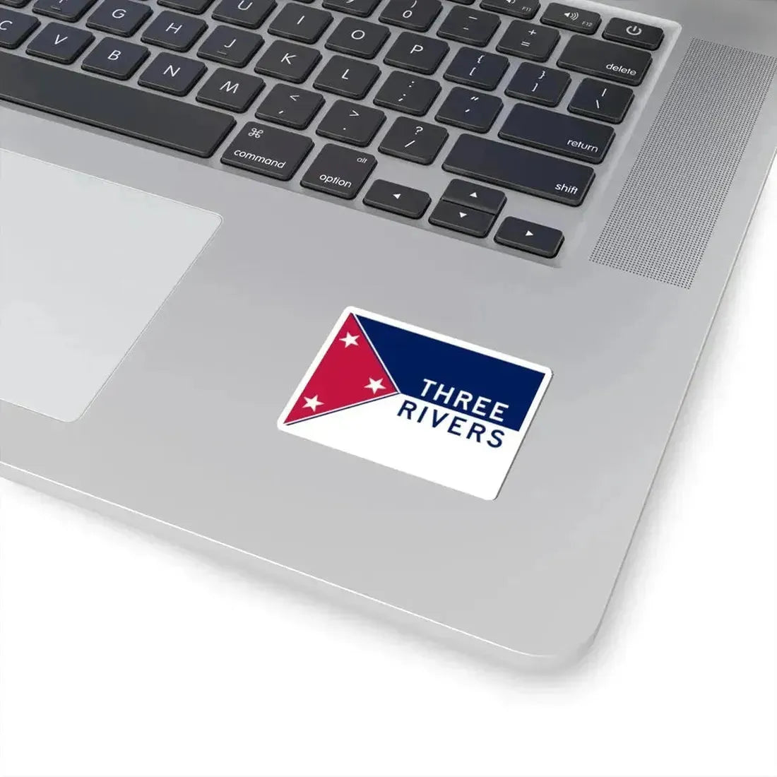 Flag of Three Rivers Michigan (United States) STICKER Vinyl Kiss-Cut Decal - The Sticker Space