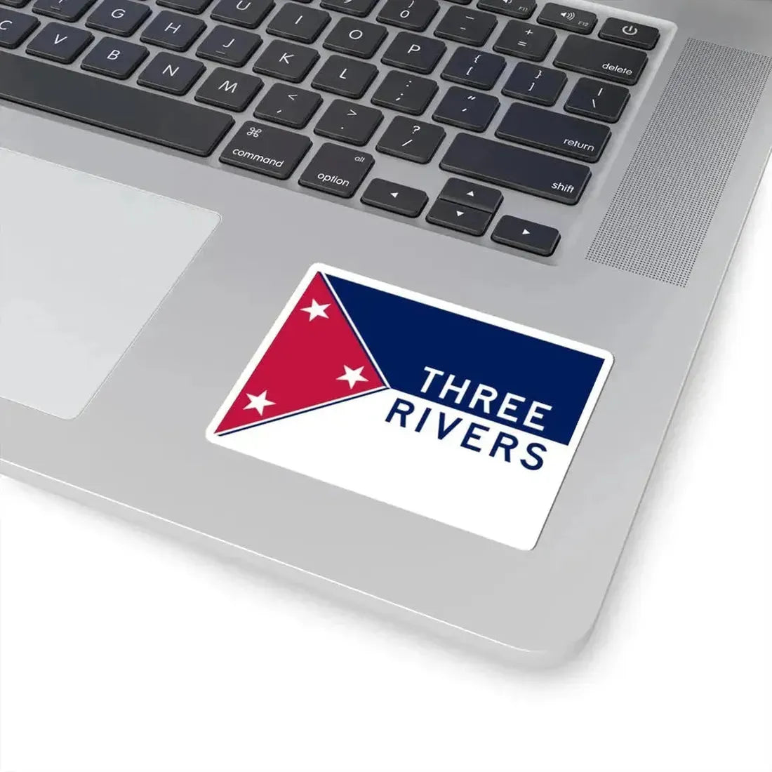 Flag of Three Rivers Michigan (United States) STICKER Vinyl Kiss-Cut Decal - The Sticker Space