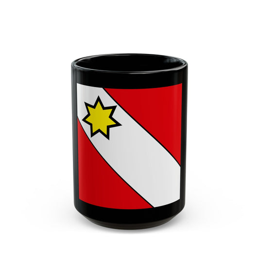 Flag of Thun Switzerland - Black Coffee Mug-15oz-The Sticker Space