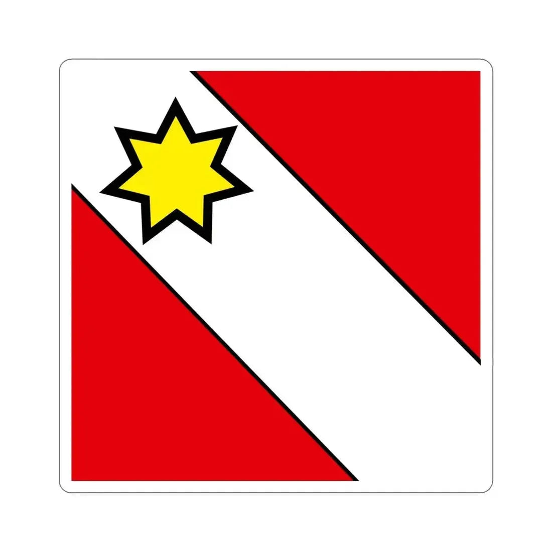 Flag of Thun Switzerland STICKER Vinyl Die-Cut Decal - The Sticker Space