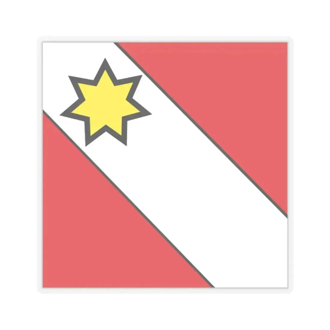 Flag of Thun Switzerland - STICKER Vinyl Kiss-Cut Decal 2 Inch Transparent - The Sticker Space