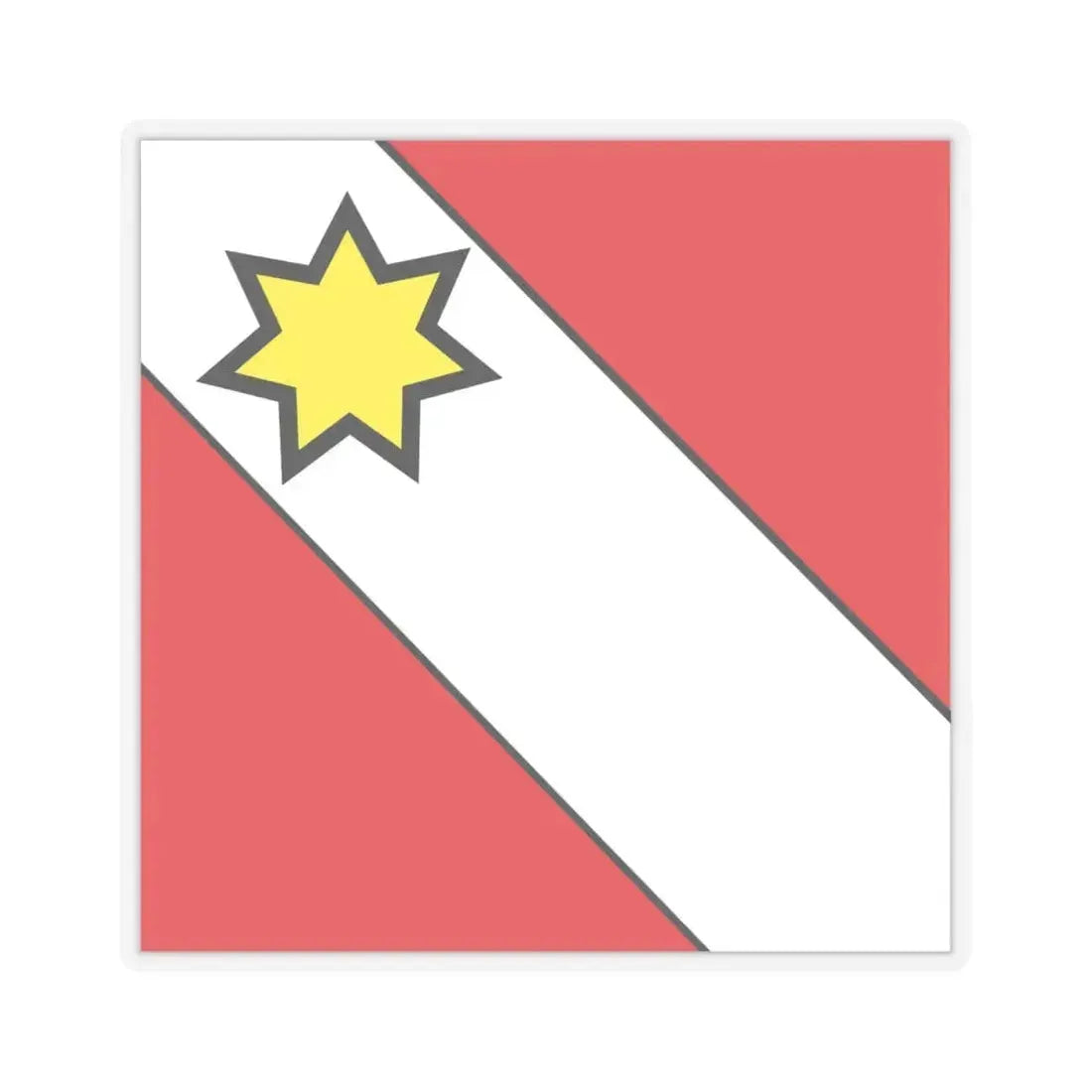 Flag of Thun Switzerland - STICKER Vinyl Kiss-Cut Decal 4 Inch Transparent - The Sticker Space