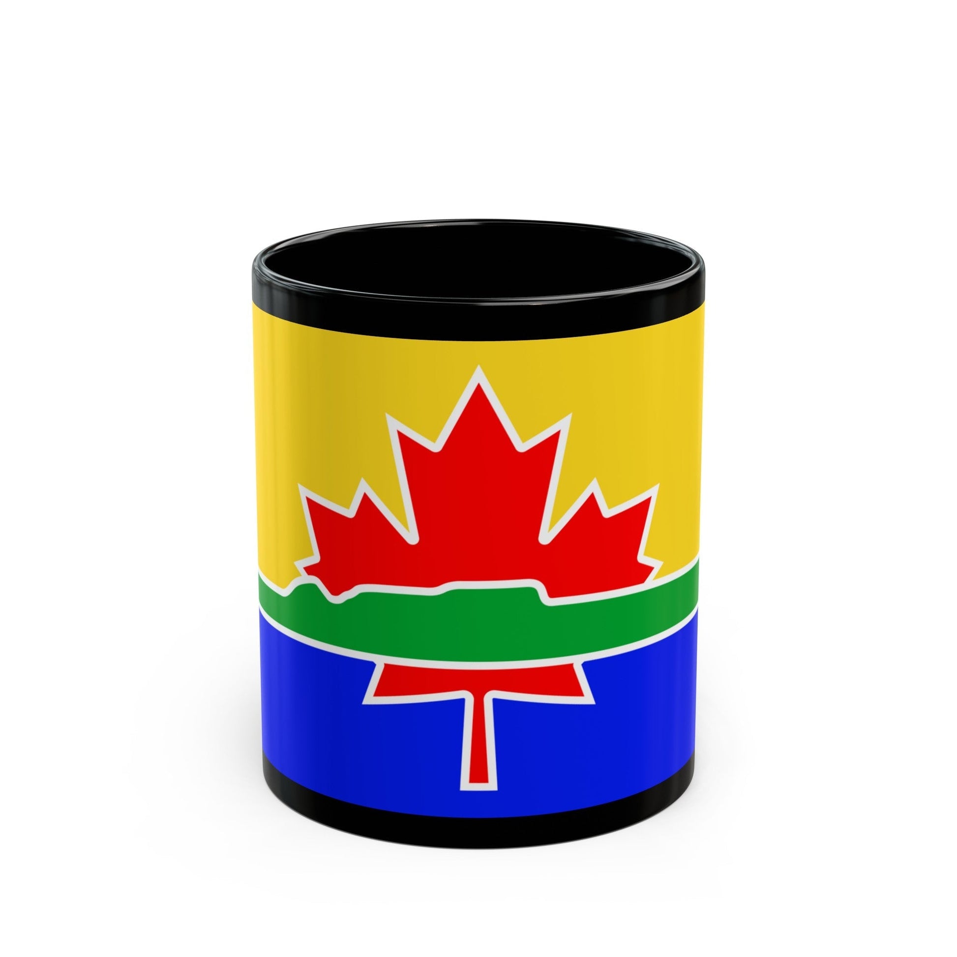 Flag of Thunder Bay Canada - Black Coffee Mug-11oz-The Sticker Space