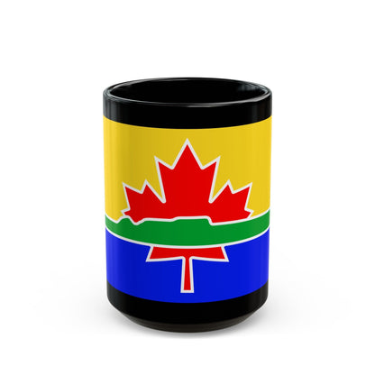 Flag of Thunder Bay Canada - Black Coffee Mug-15oz-The Sticker Space