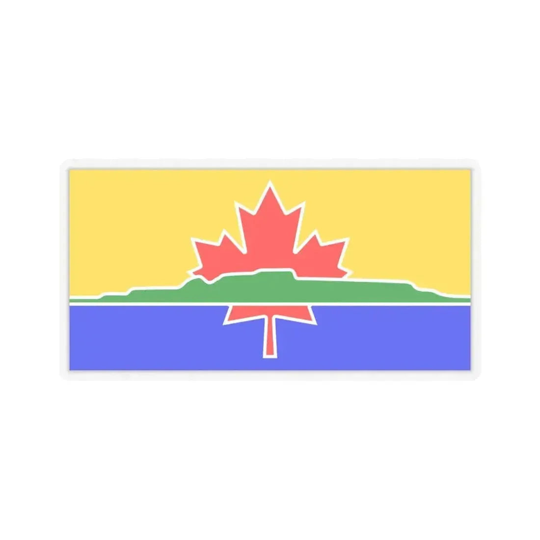Flag of Thunder Bay Canada - STICKER Vinyl Kiss-Cut Decal 6 Inch Transparent - The Sticker Space