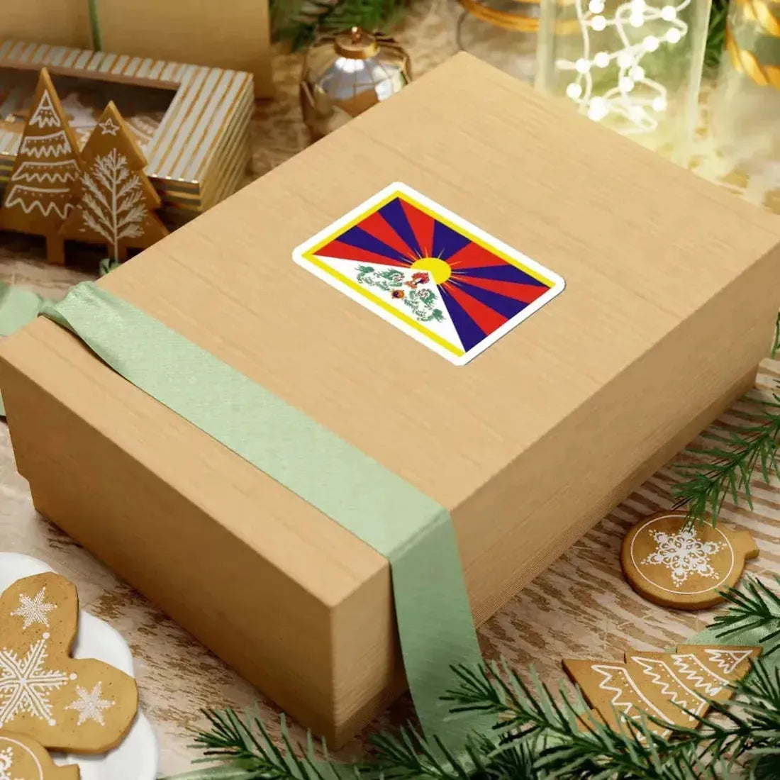 Flag of Tibet 3-2 (China) STICKER Vinyl Kiss-Cut Decal - The Sticker Space