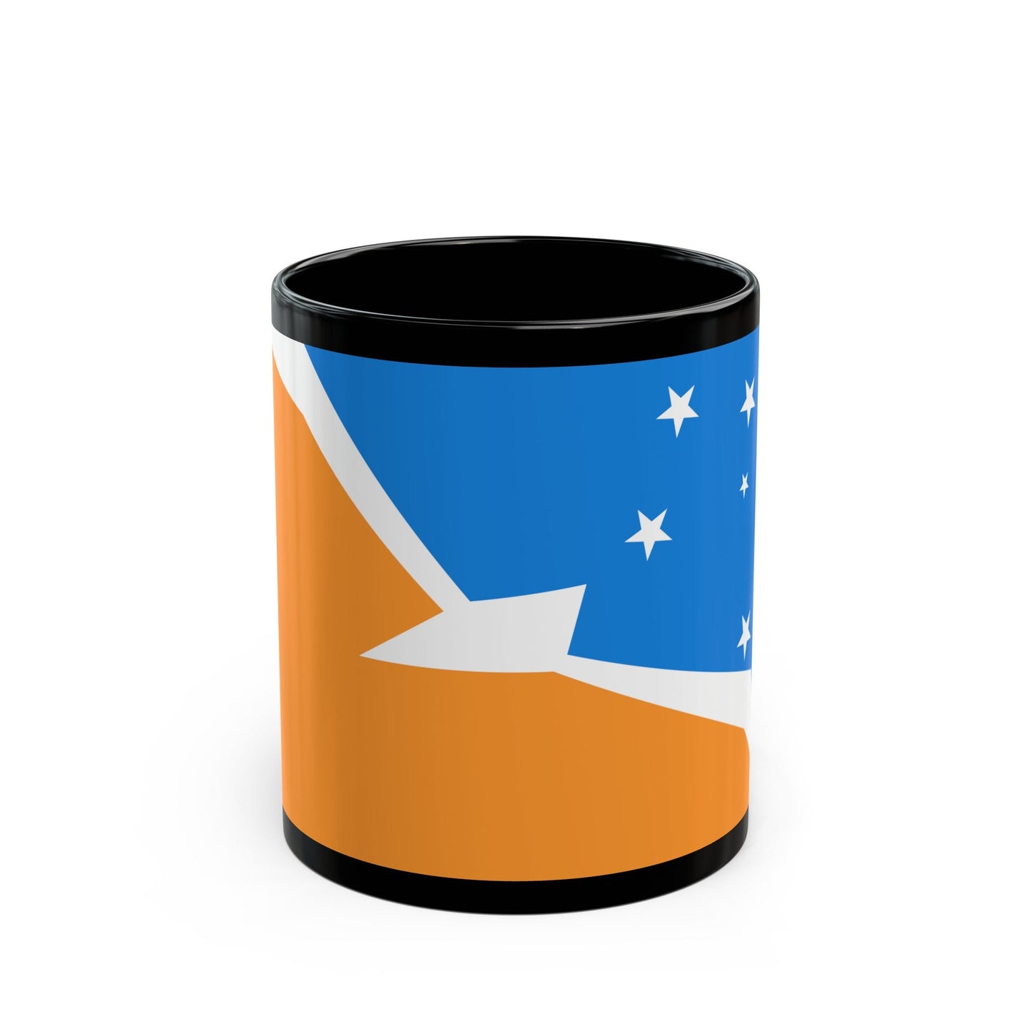 Flag of Tierra del Fuego Province Argentina - Black Coffee Mug-11oz-The Sticker Space