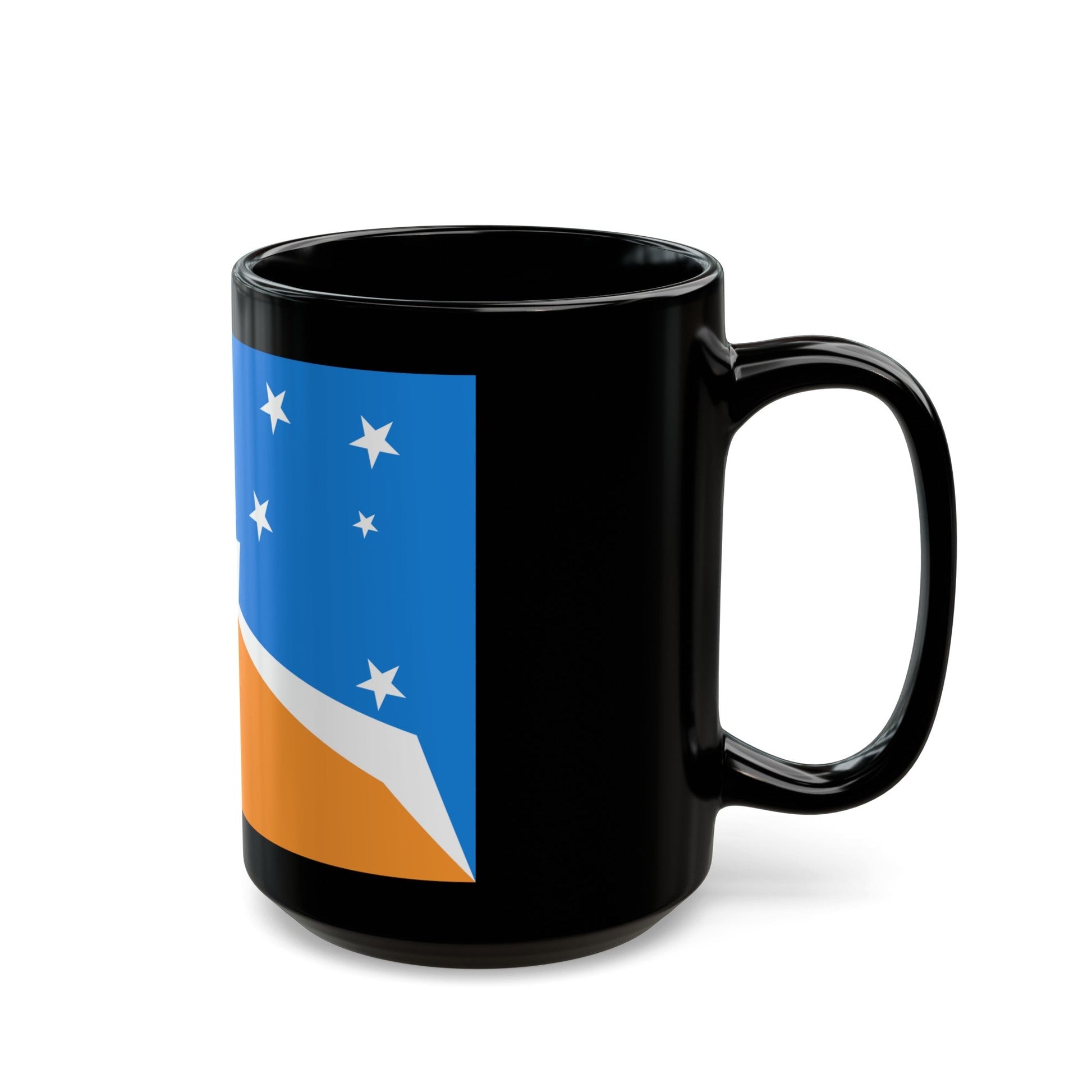 Flag of Tierra del Fuego Province Argentina - Black Coffee Mug-The Sticker Space