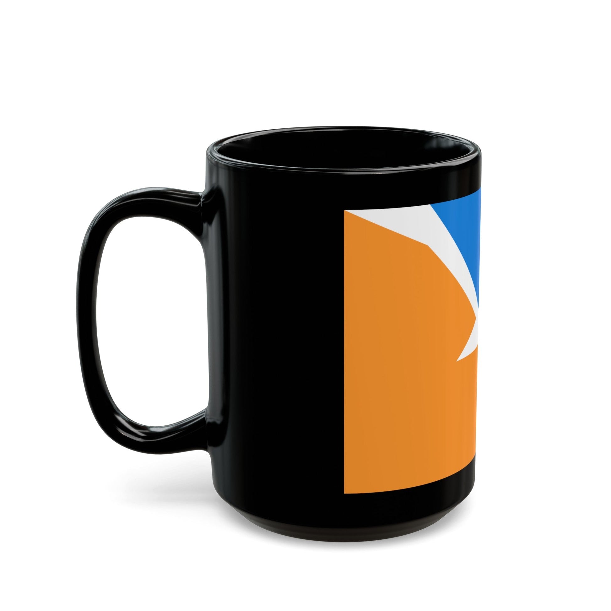 Flag of Tierra del Fuego Province Argentina - Black Coffee Mug-The Sticker Space